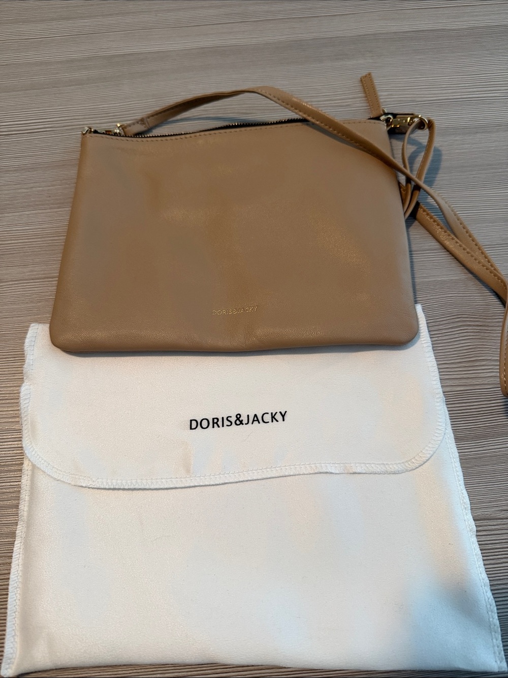 Doris & Jacky Taupe Crossbody Bag